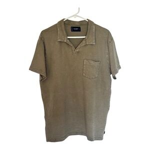 Lucky Brand Men’s Brown 100% Cotton Polo Shirt Short Sleeve Spring Casual Size L